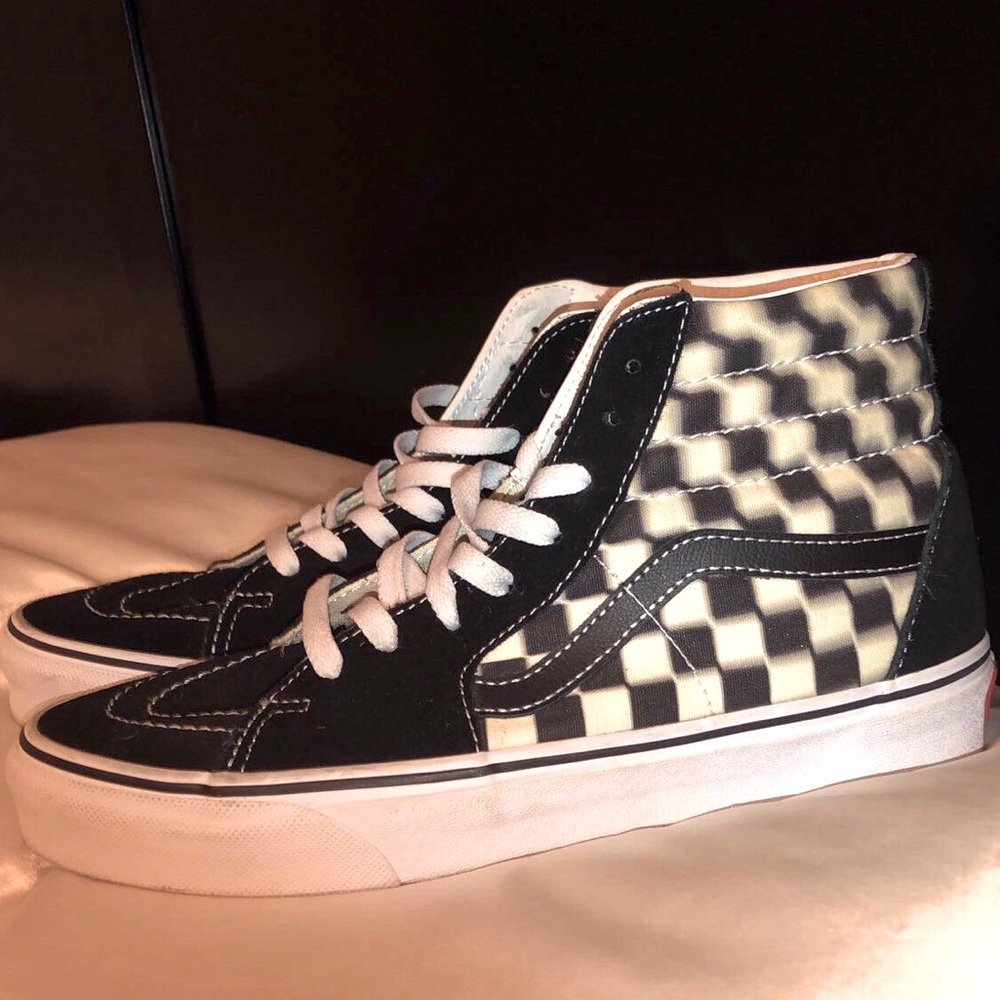 Blur Checkered Vans size 8 womens